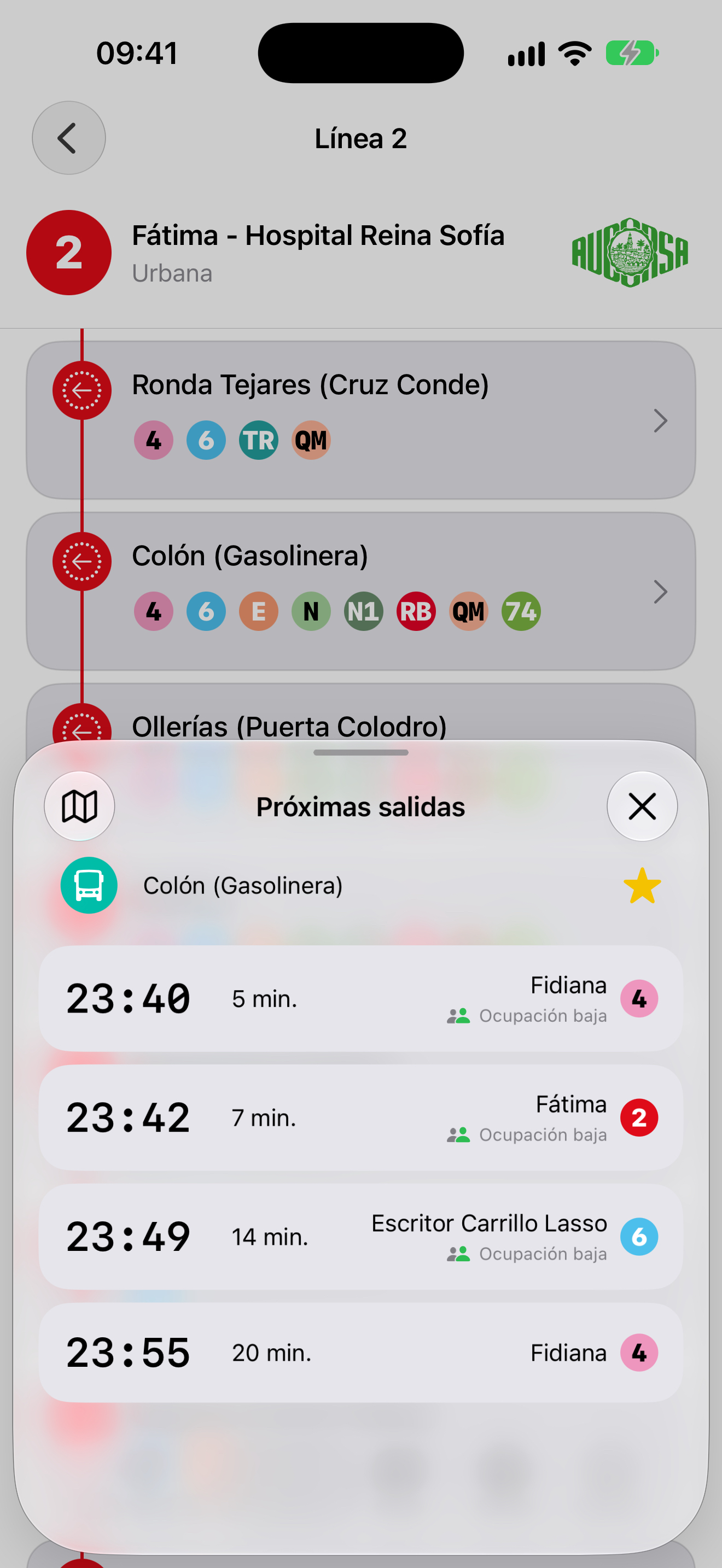 Cordomove App Interface