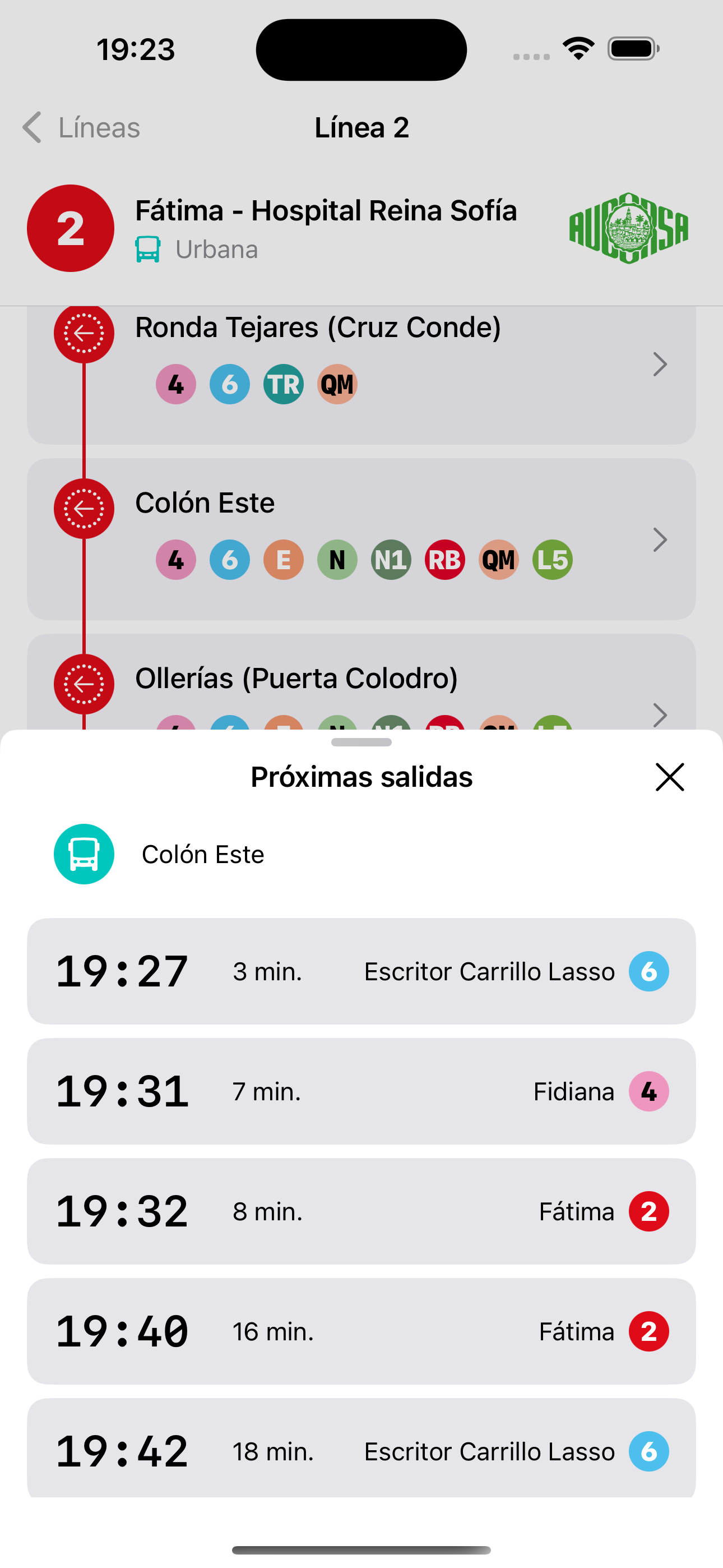 Cordomove App Interface