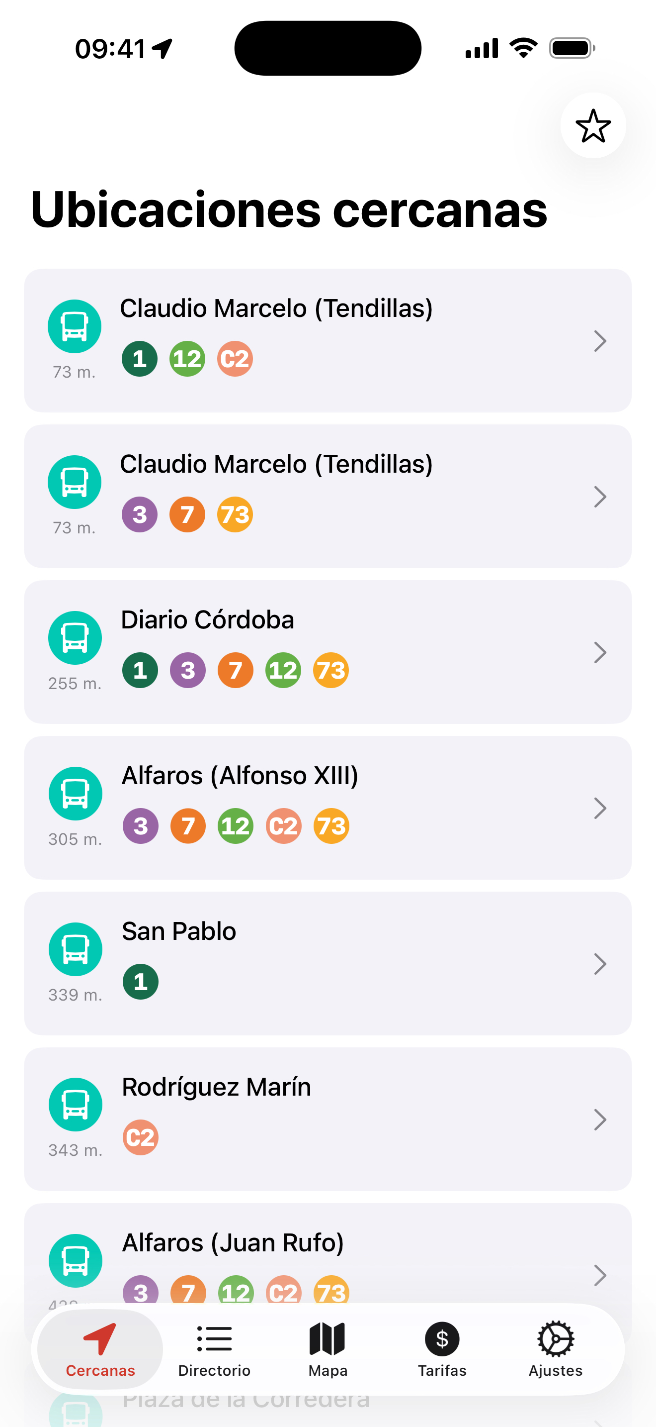 Ubicaciones cercanas