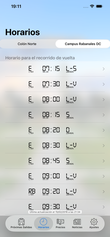 Captura de horarios en UCObus